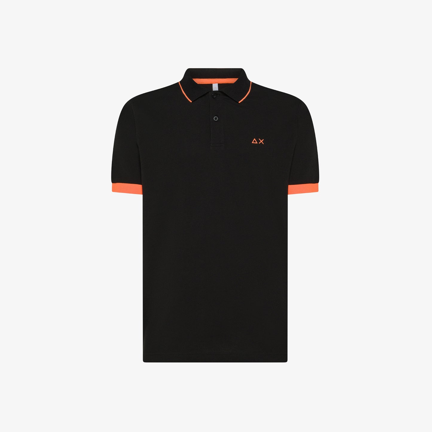 SUN 68 POLO SMALL STRIPE FLUO S/S NERO A35120