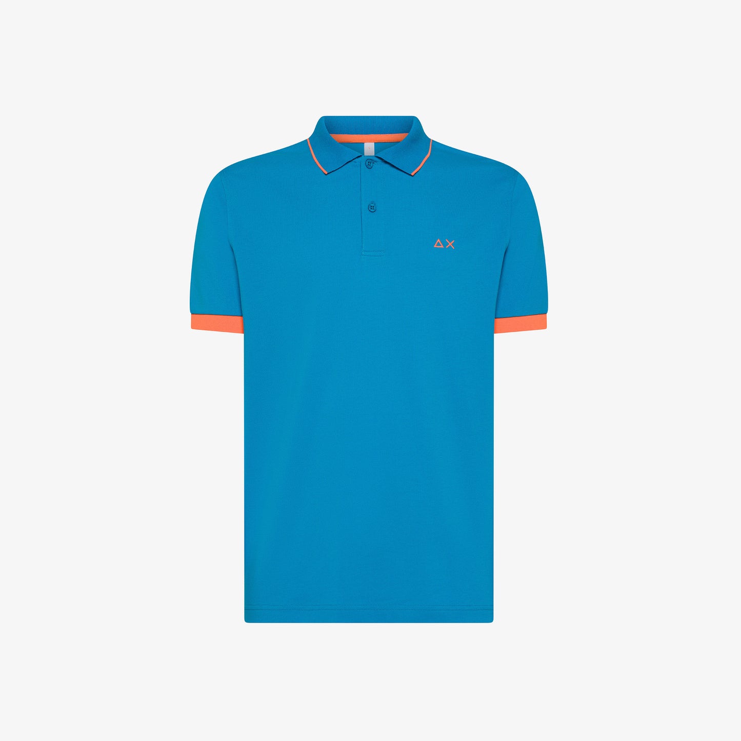 SUN 68 POLO SMALL STRIPE FLUO S/S OTTANIO CHIARO A35120