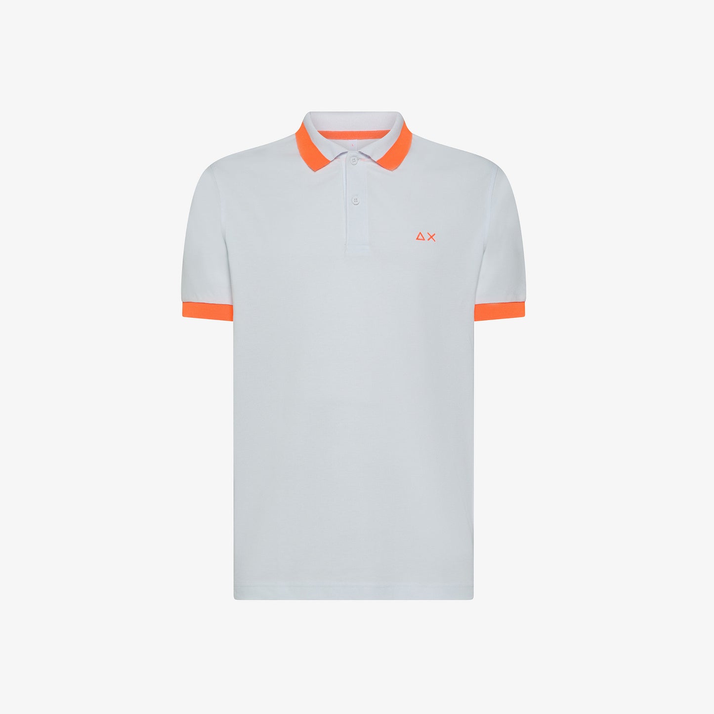 SUN 68 POLO BIG STRIPE FLUO S/S BIANCO A35121