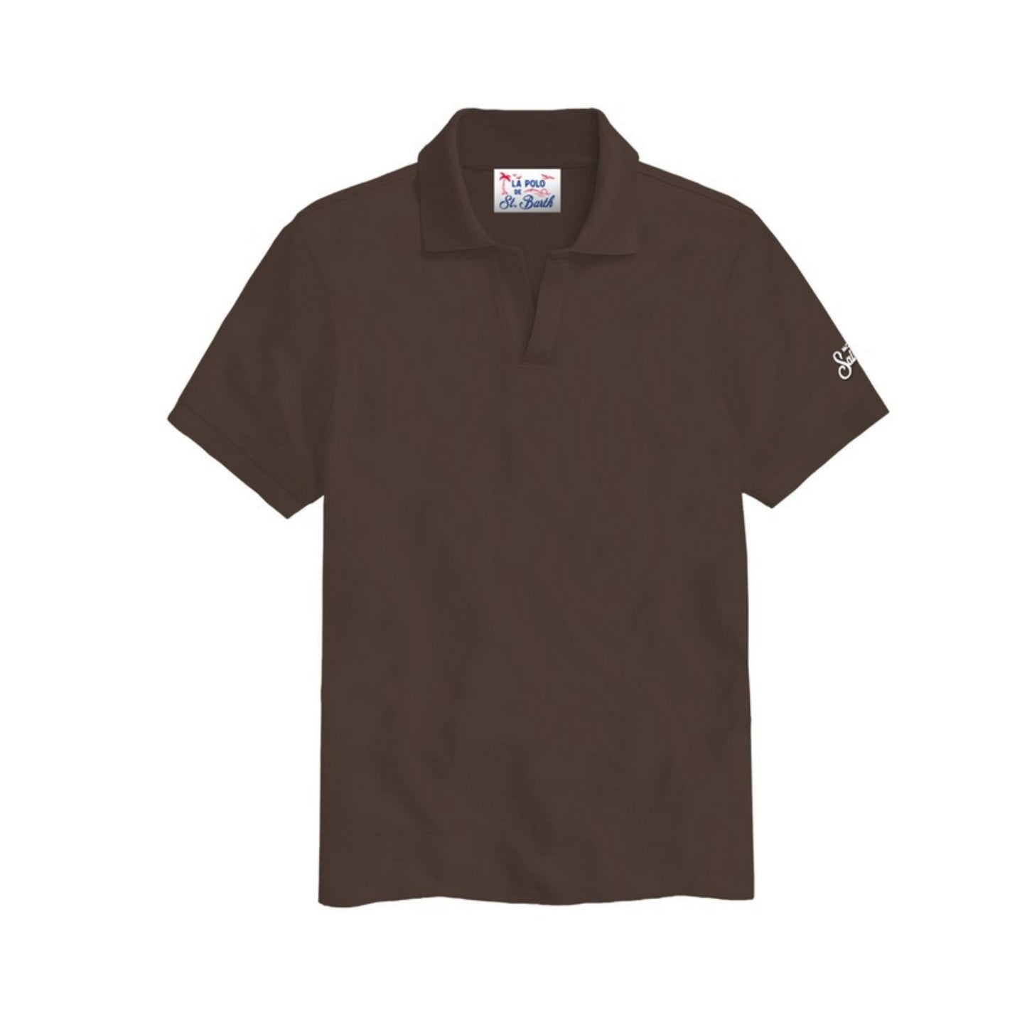 MC2 ST. BARTH POLO CHARLES IN PIQUE' DI COTONE BROWN