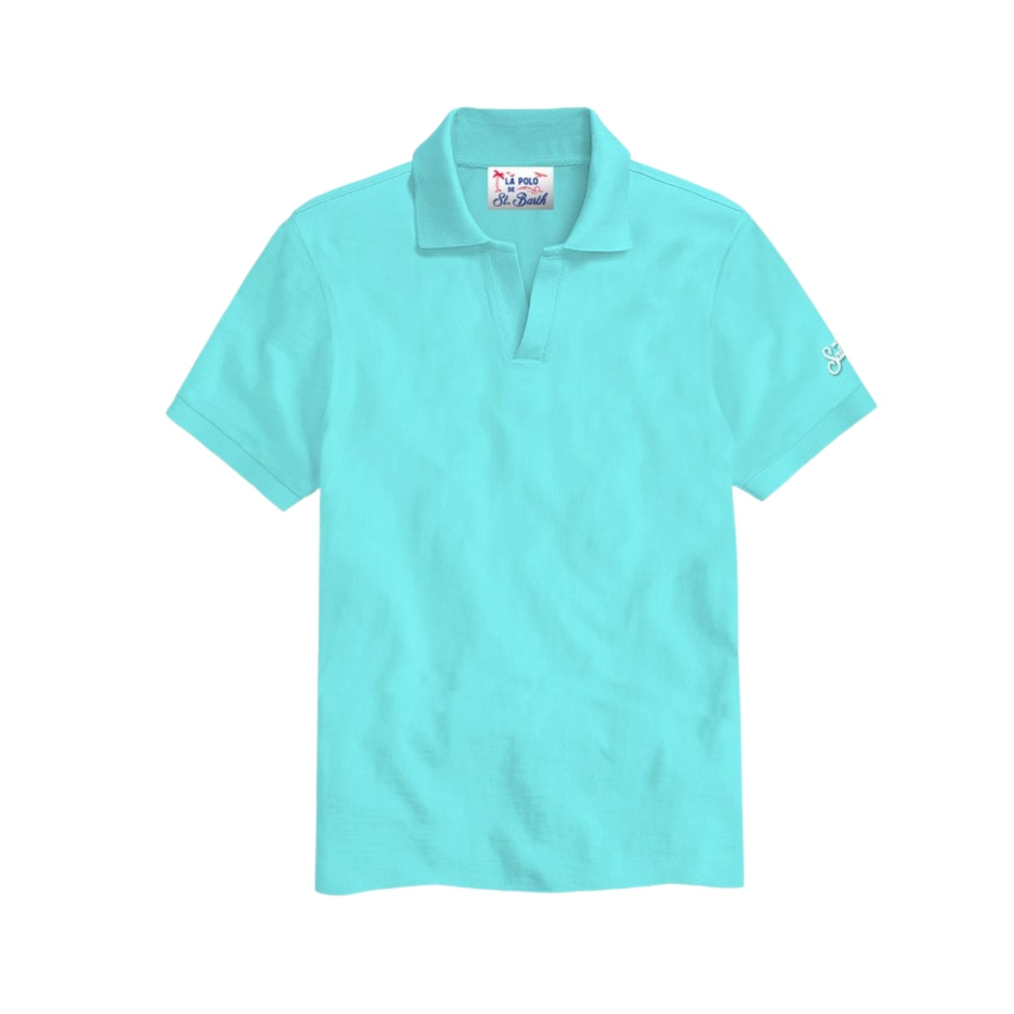 MC2 ST. BARTH POLO CHARLES IN PIQUE' DI COTONE WATER GREEN
