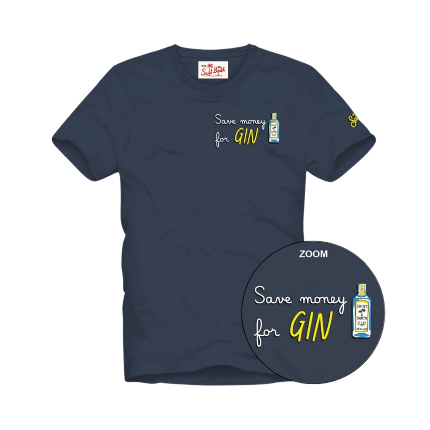 MC2 ST. BARTH T-SHIRT PORTOFINO IN JERSEY DI COTONE CLASSIC FIT CON RICAMO SAVE MONEY FOR GIN