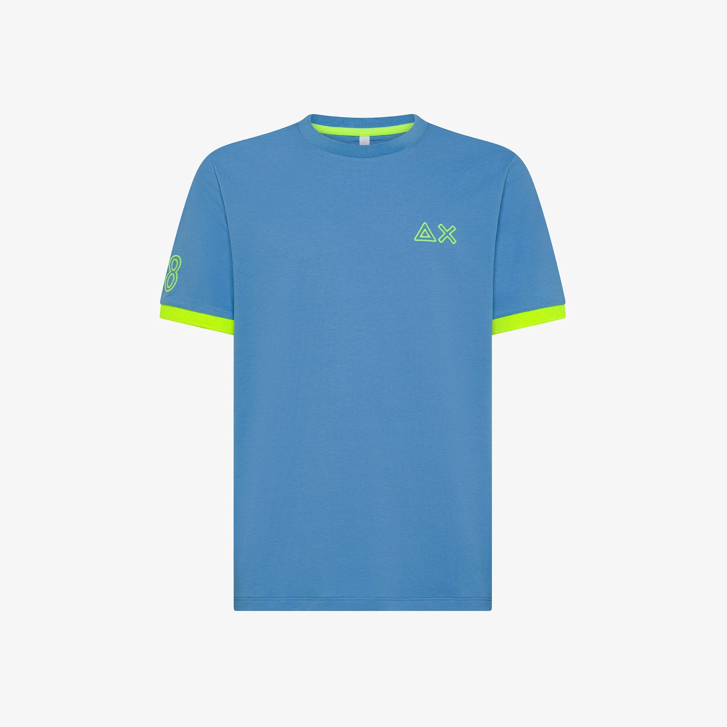 SUN 68 T-SHIRT PIQUET LOGO FLUO S/S AVIO T35125