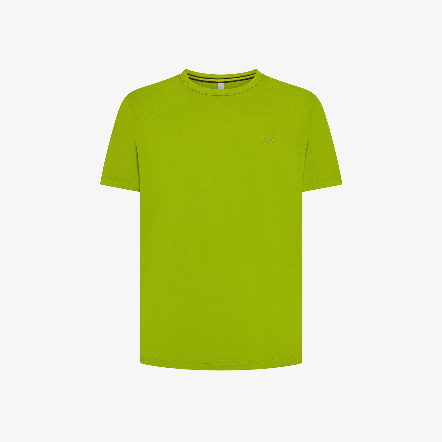 SUN 68 T-SHIRT IN PIQUET DI COTONE VERDE OLIVA T35127