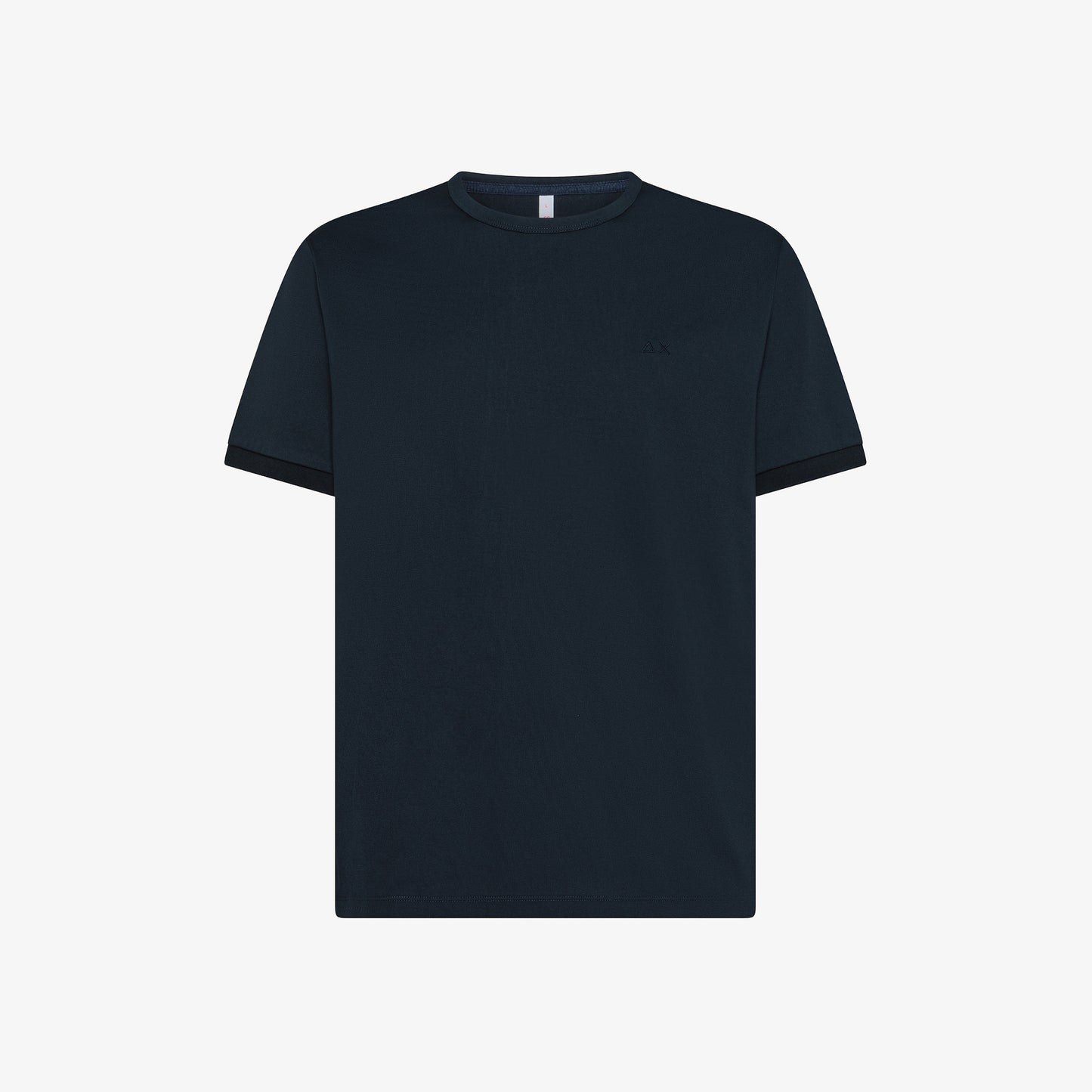 SUN 68 T-SHIRT IN COTONE BLU NAVY CON LOGO RICAMATO T35129