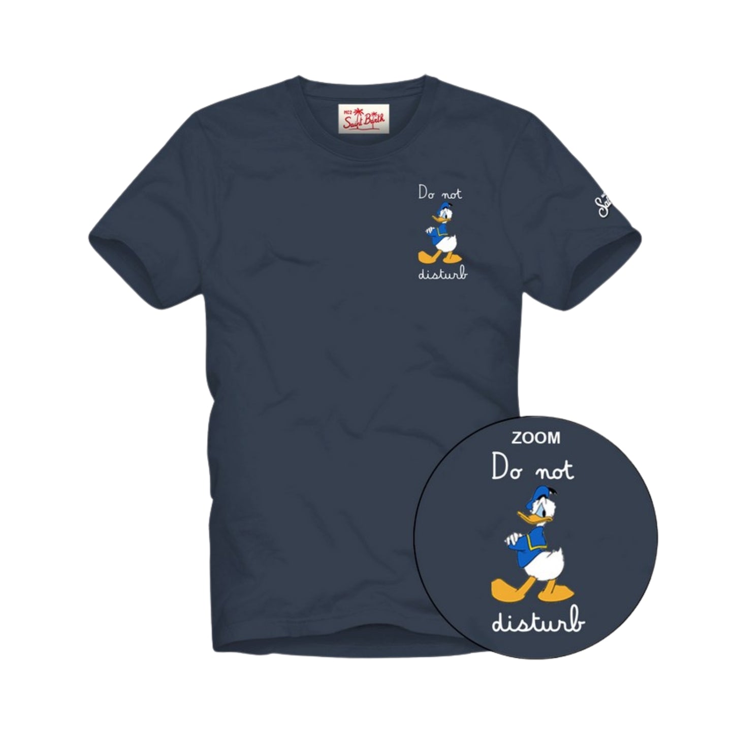 MC2 ST. BARTH T-SHIRT MAN IN COTONE ORGANICO CON RICAMO DO NOT DISTURB | DISNEY SPECIAL EDITION