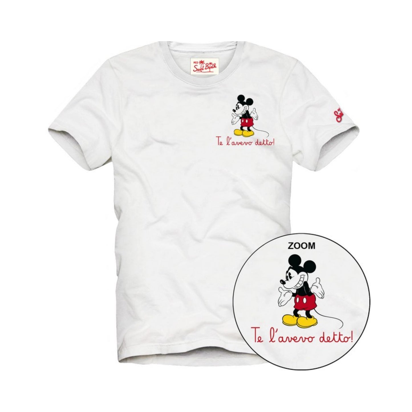 MC2 ST. BARTH T-SHIRT MAN IN COTONE CON STAMPA E RICAMO TOPOLINO | DISNEY SPECIAL EDITION
