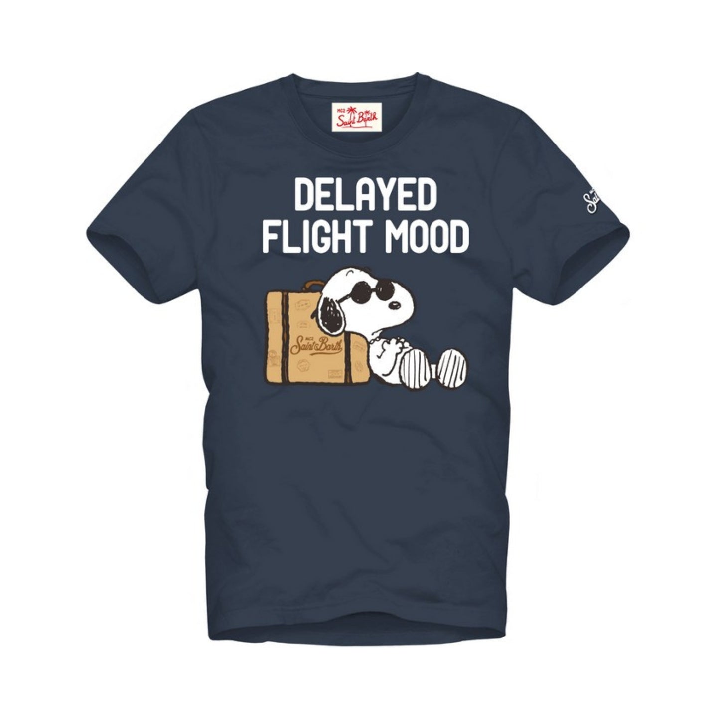 MC2 ST. BARTH T-SHIRT MAN IN COTONE ORGANICO CON STAMPA DELAYED FLIGHT MOOD | SNOOPY - EDIZIONE SPECIALE PEANUTS™