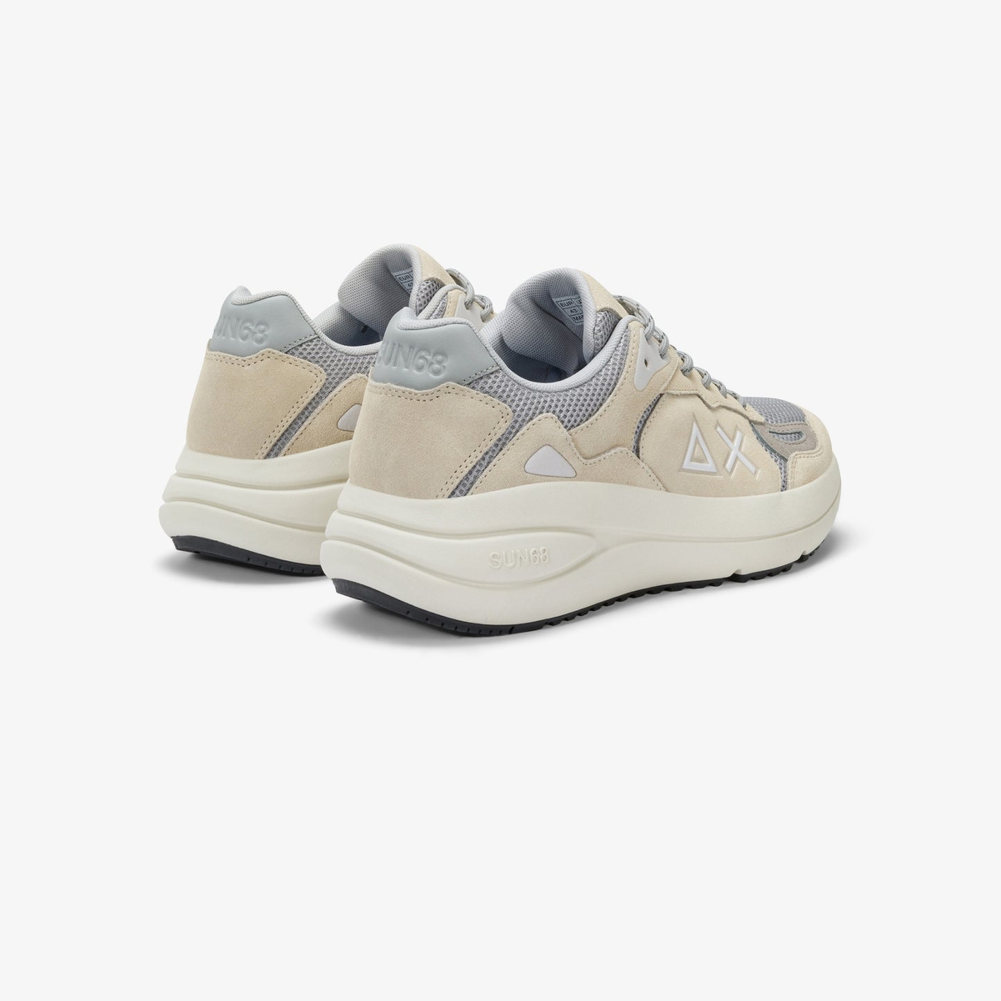 SUN 68 SNEAKERS JUPITER SUEDE BIANCO PANNA