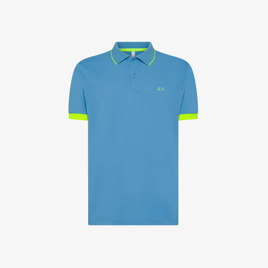 SUN 68 POLO SMALL STRIPE FLUO S/S AVIO A35120