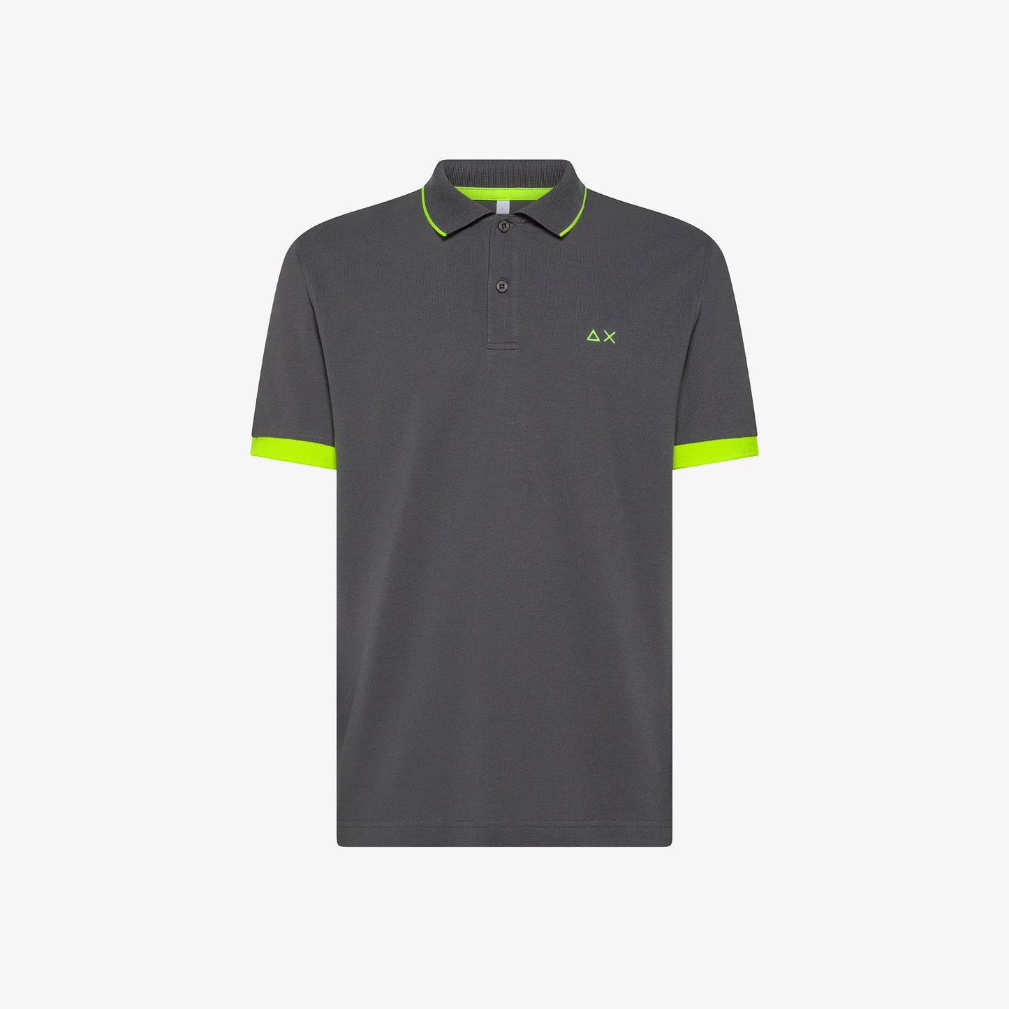SUN 68 POLO SMALL STRIPE FLUO S/S INCHIOSTRO A35120