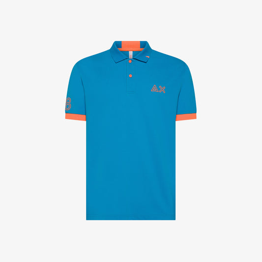 SUN 68 POLO LOGO FLUO S/S OTTANIO CHIARO A35122