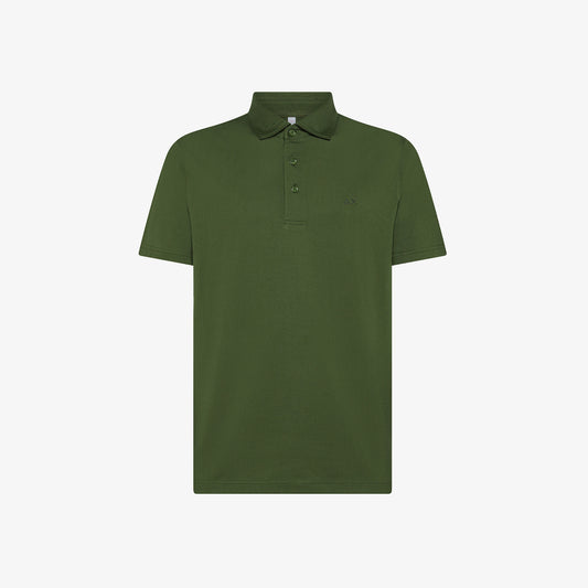 SUN 68 POLO JERSEY MERCERIZED  S/S VERDE SCURO A35135