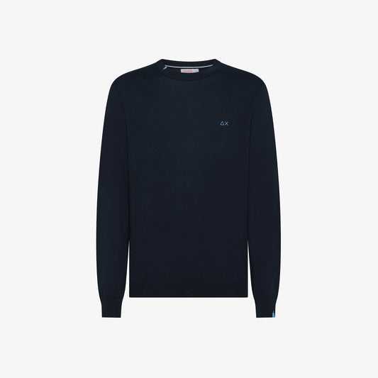 SUN 68 SWEATER BASIC L/S NAVY BLUE K35101