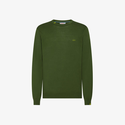 SUN 68 SWEATER BASIC L/S VERDE SCURO K35101