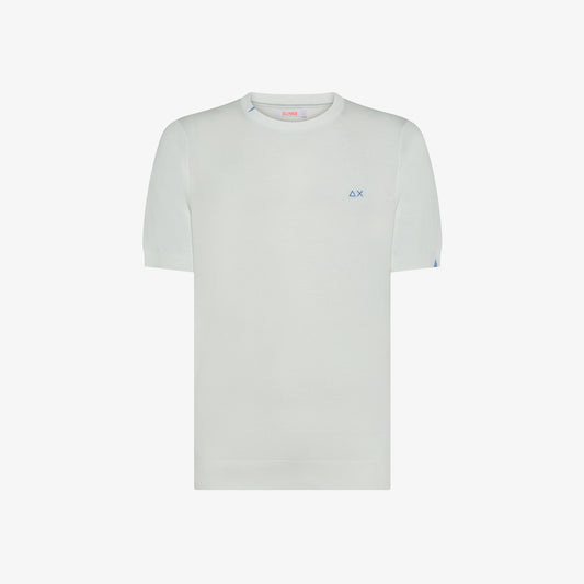 SUN 68 T-SHIRT SWEATER BASIC S/S BIANCO PANNA K35106