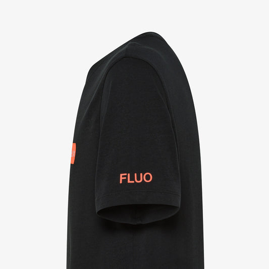SUN 68 T-SHIRT LOGO FLUO S/S NERO T35107