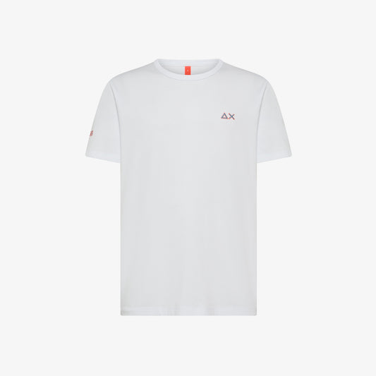 SUN 68 T-SHIRT IN JERSEY DI COTONE BIANCO T35140