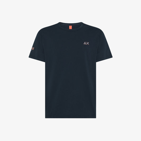SUN 68 T-SHIRT IN JERSEY DI COTONE BLU NAVY T35140