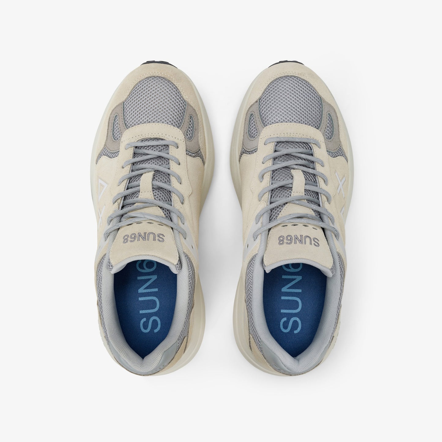 SUN 68 SNEAKERS JUPITER SUEDE BIANCO PANNA