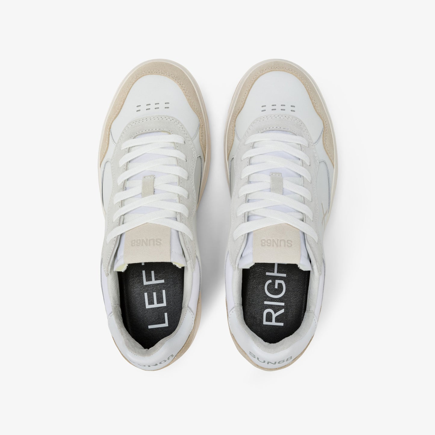 SUN 68 SNEAKERS BIG BASKET BIANCO